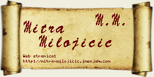 Mitra Milojičić vizit kartica
